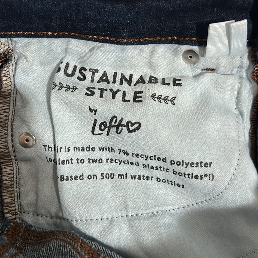 Loft, Blue, Dark Wash, High Rise, Skinny Jeans, Size 4 - Picture 6 of 6